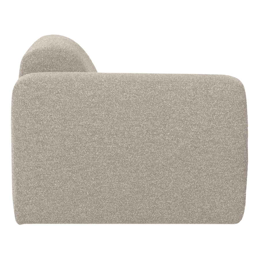 Mojo base 1-zits bankelement arm links boucle beige