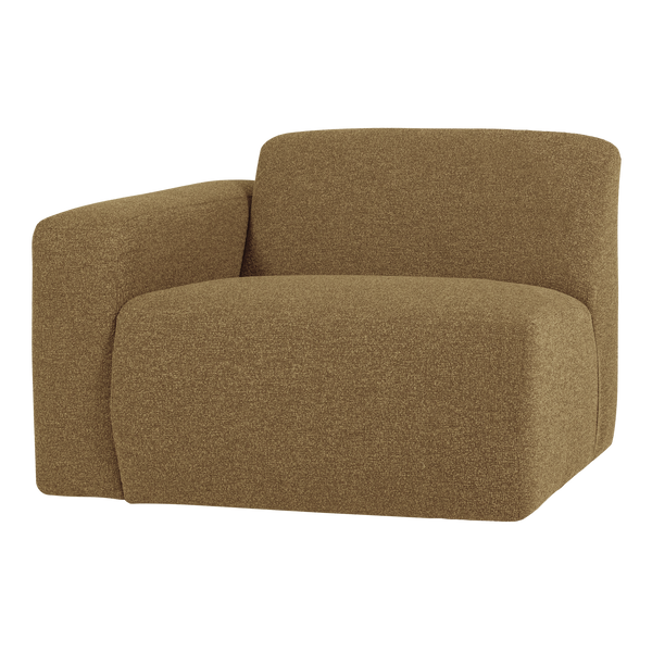 Mojo base 1-zits bankelement arm links boucle geel/bruin