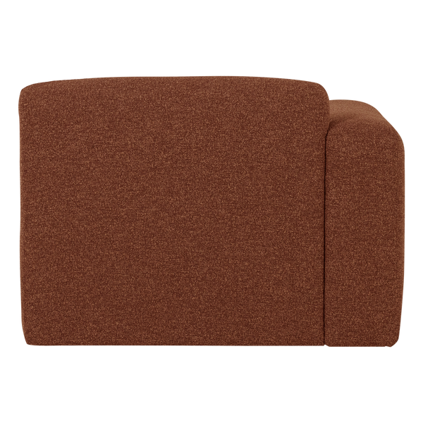 Mojo base 1-zits bankelement arm links boucle roestbruin