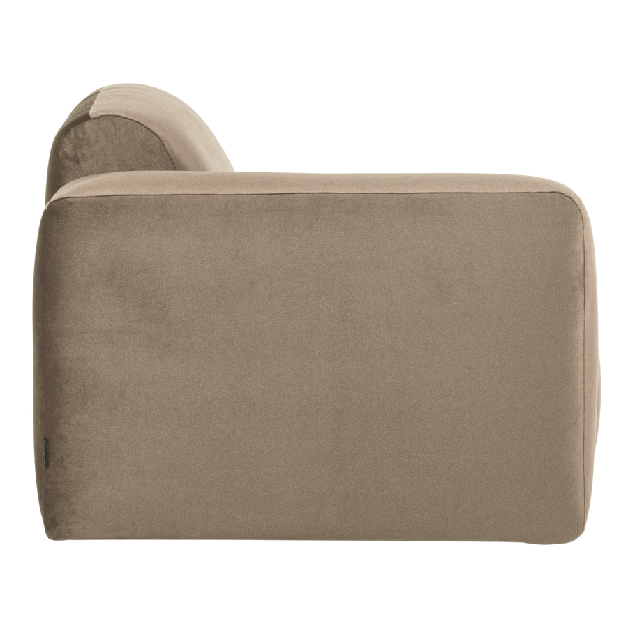 Mojo base 1-zits bankelement arm links velvet khaki