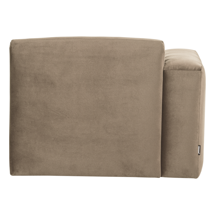 Mojo base 1-zits bankelement arm links velvet khaki