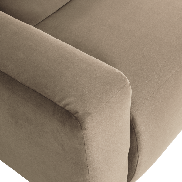 Mojo base 1-zits bankelement arm links velvet khaki
