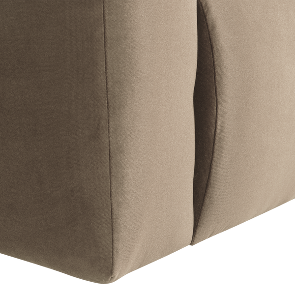 Mojo base 1-zits bankelement arm links velvet khaki