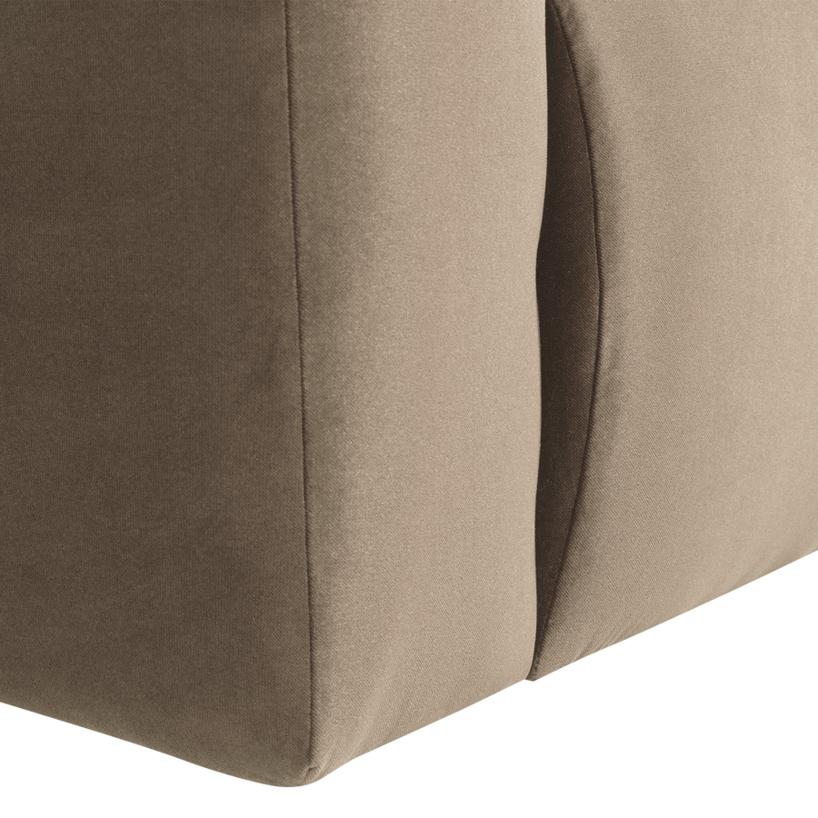 Mojo base 1-zits bankelement arm links velvet khaki