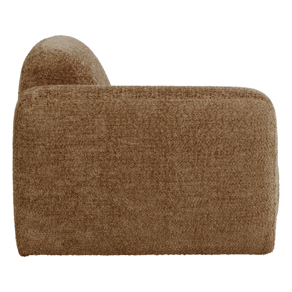 Mojo base 1-zits bankelement arm links wollig honinggeel