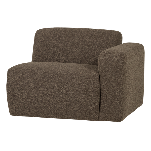 Mojo base 1-zits bankelement arm rechts boucle bruin