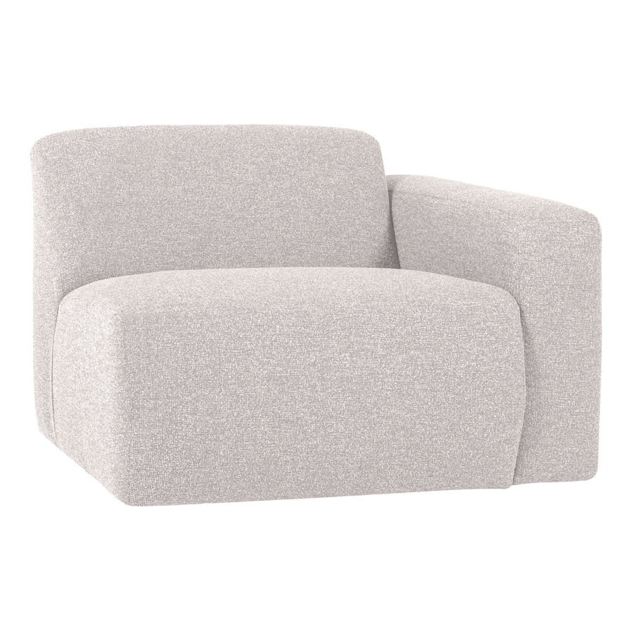 Mojo base 1-zits bankelement arm rechts boucle ecru