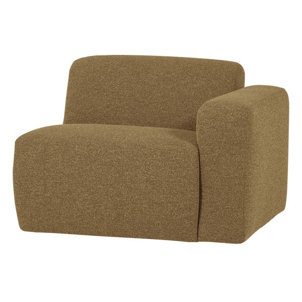 Mojo base 1-zits bankelement arm rechts boucle geel/bruin