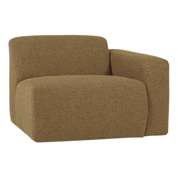 Mojo base 1-zits bankelement arm rechts boucle geel/bruin