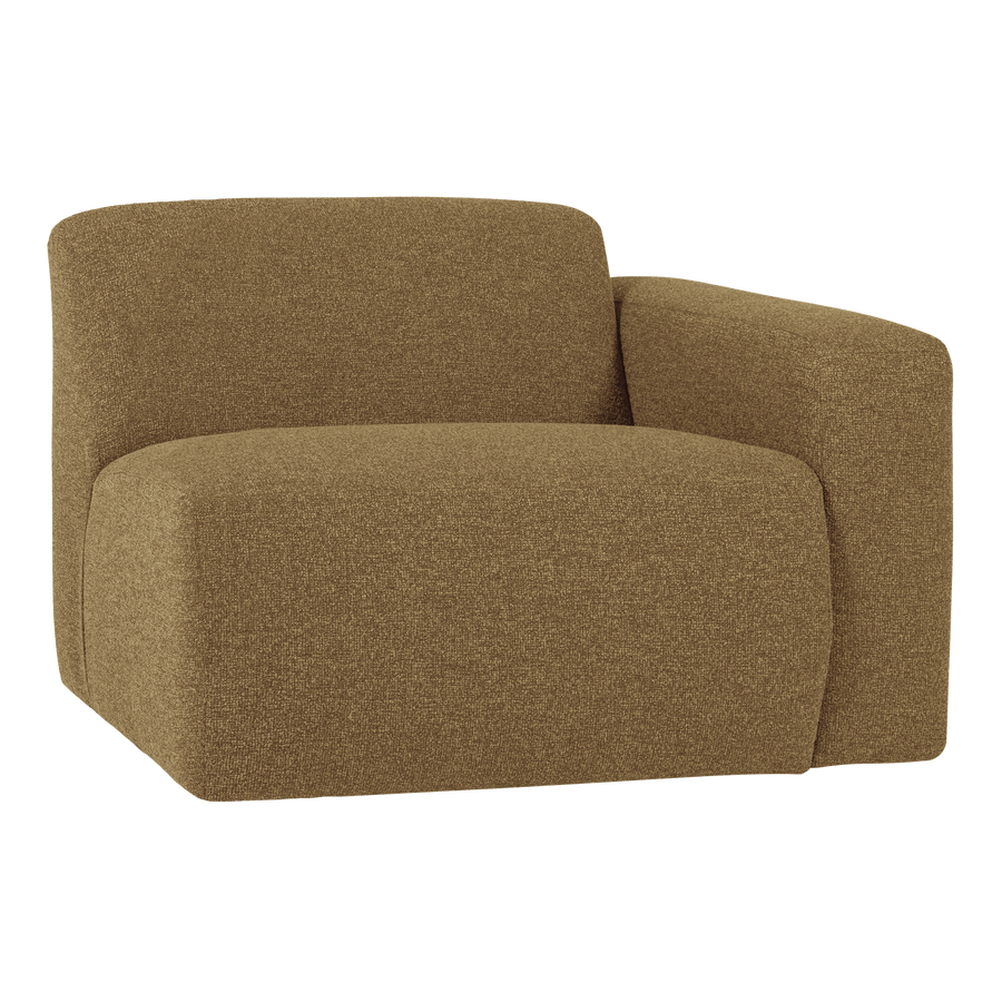 Mojo base 1-zits bankelement arm rechts boucle geel/bruin