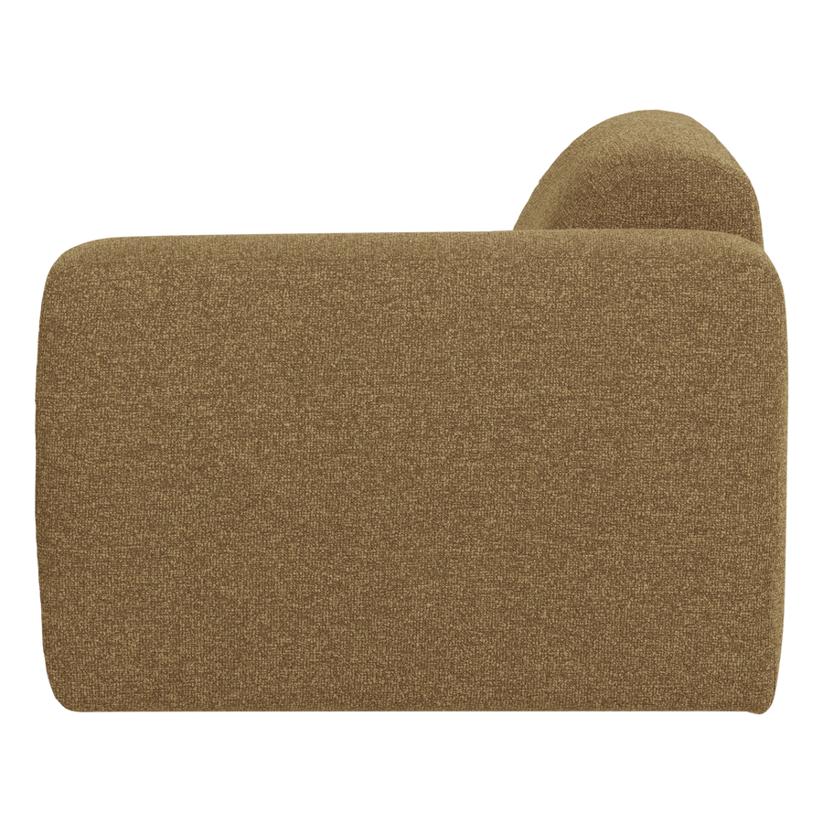 Mojo base 1-zits bankelement arm rechts boucle geel/bruin