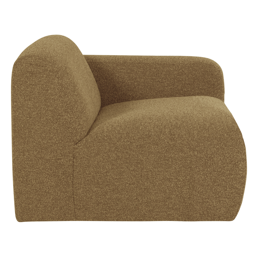 Mojo base 1-zits bankelement arm rechts boucle geel/bruin