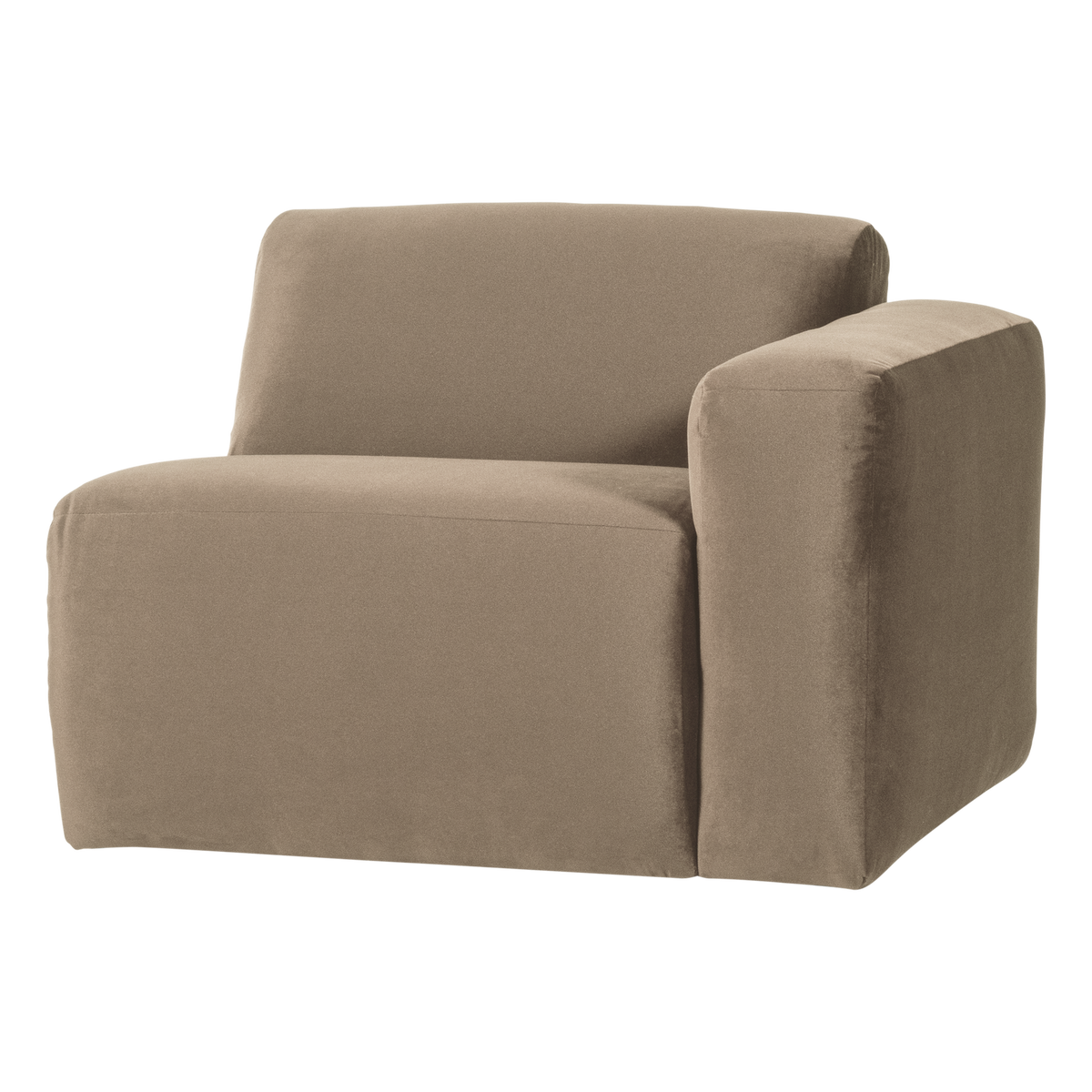 Mojo base 1-zits bankelement arm rechts velvet khaki