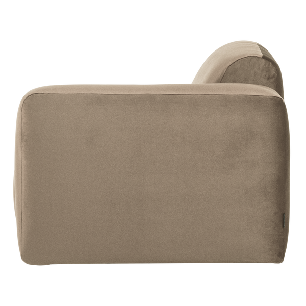 Mojo base 1-zits bankelement arm rechts velvet khaki