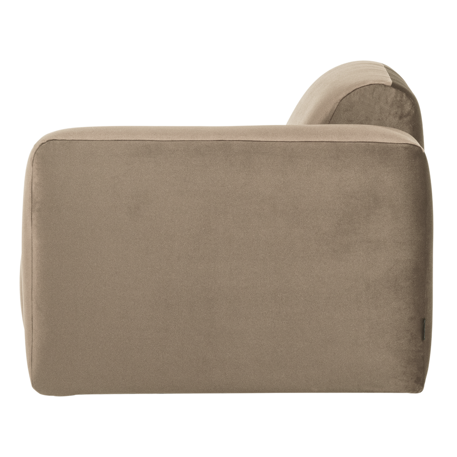 Mojo base 1-zits bankelement arm rechts velvet khaki