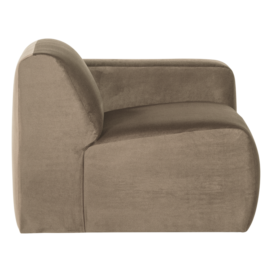 Mojo base 1-zits bankelement arm rechts velvet khaki