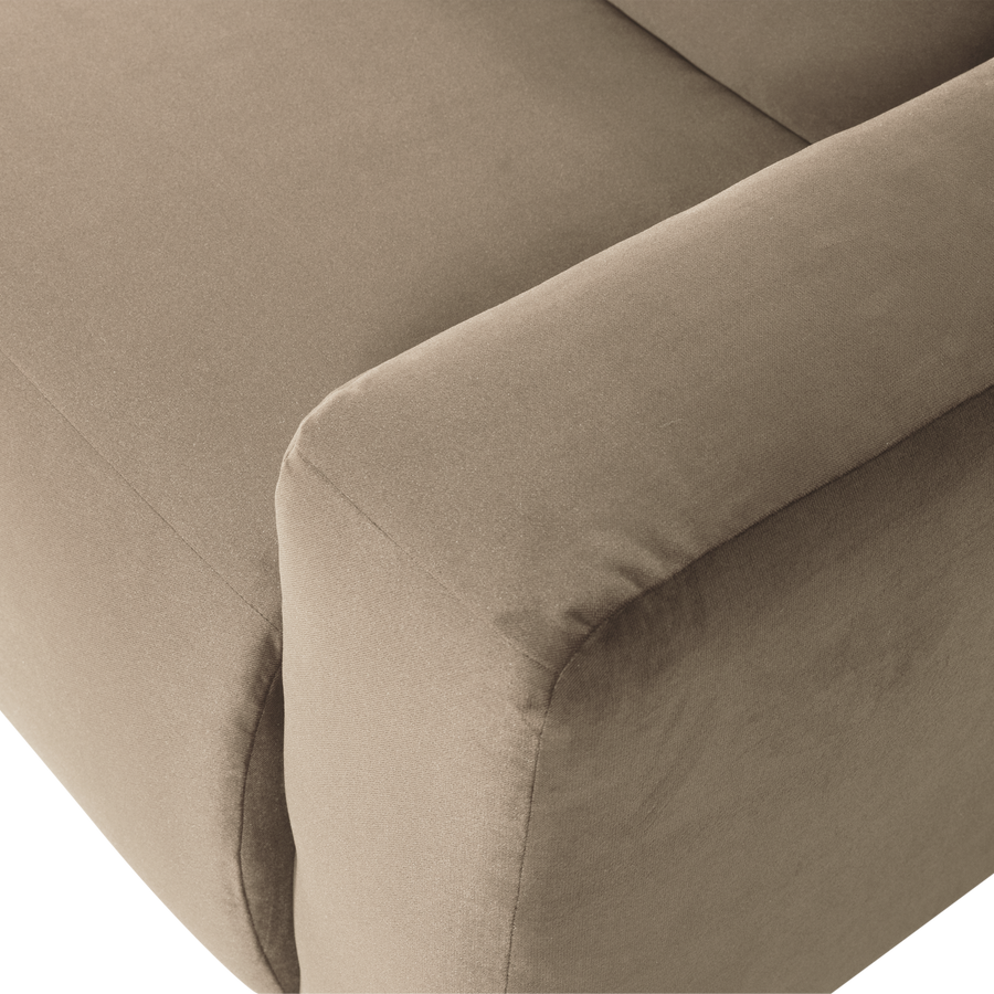 Mojo base 1-zits bankelement arm rechts velvet khaki