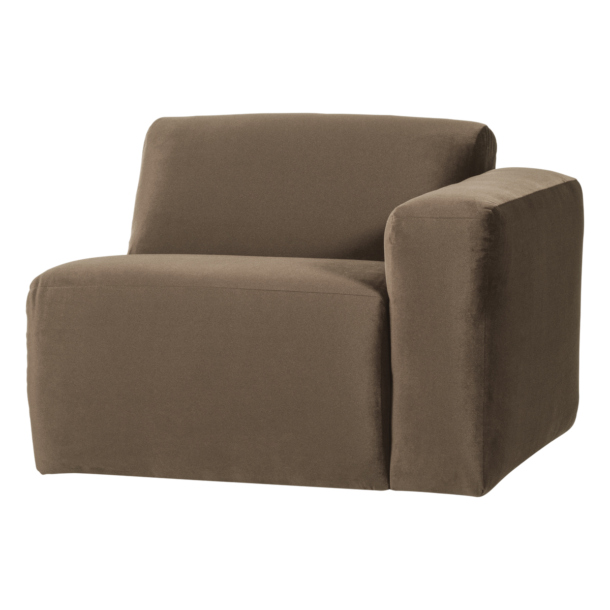Mojo base 1-zits bankelement arm rechts velvet taupe