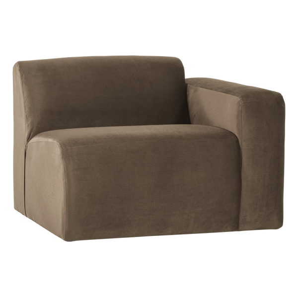 Mojo base 1-zits bankelement arm rechts velvet taupe