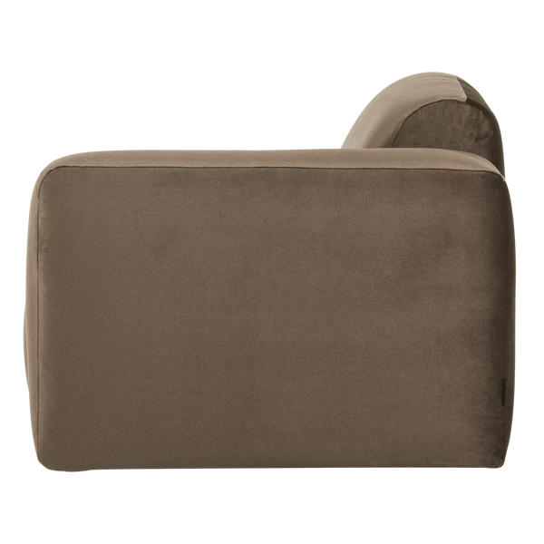 Mojo base 1-zits bankelement arm rechts velvet taupe