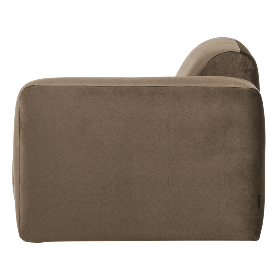 Mojo base 1-zits bankelement arm rechts velvet taupe