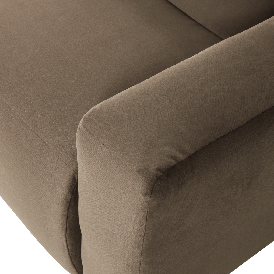 Mojo base 1-zits bankelement arm rechts velvet taupe