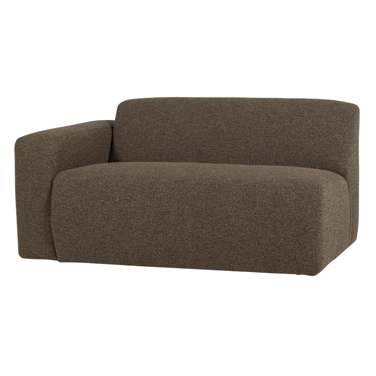 Mojo base 1,5-zits bankelement arm links boucle bruin