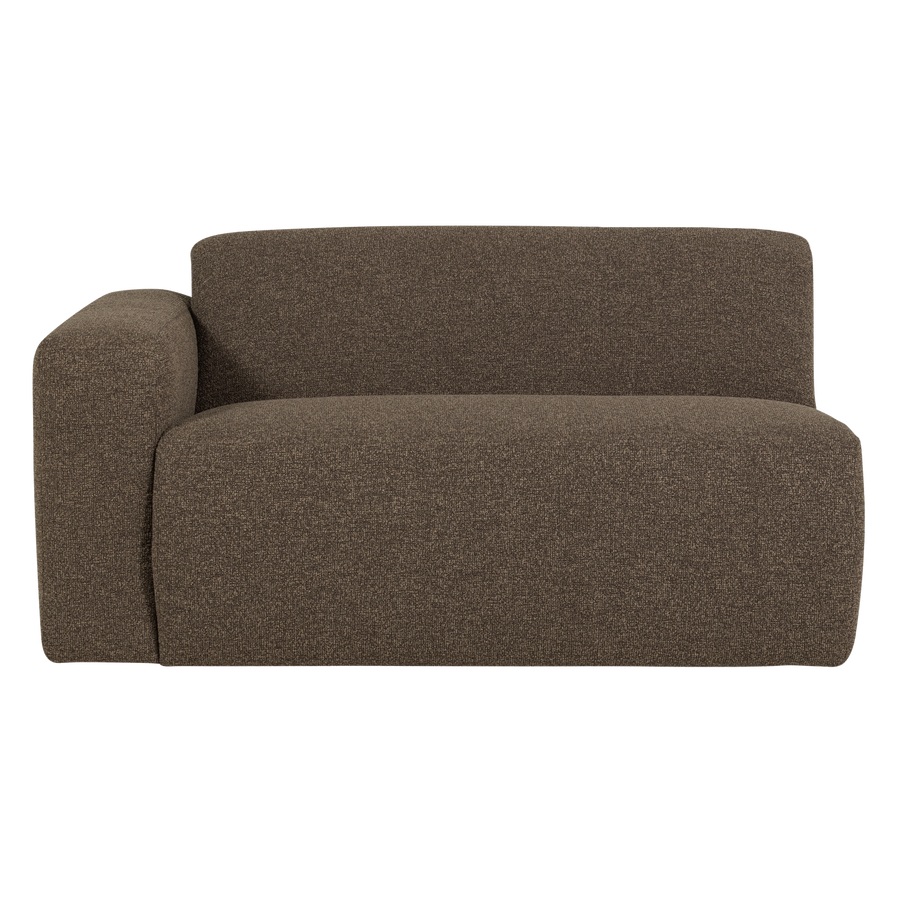 Mojo base 1,5-zits bankelement arm links boucle bruin