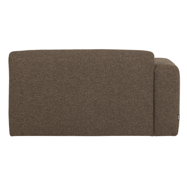 Mojo base 1,5-zits bankelement arm links boucle bruin