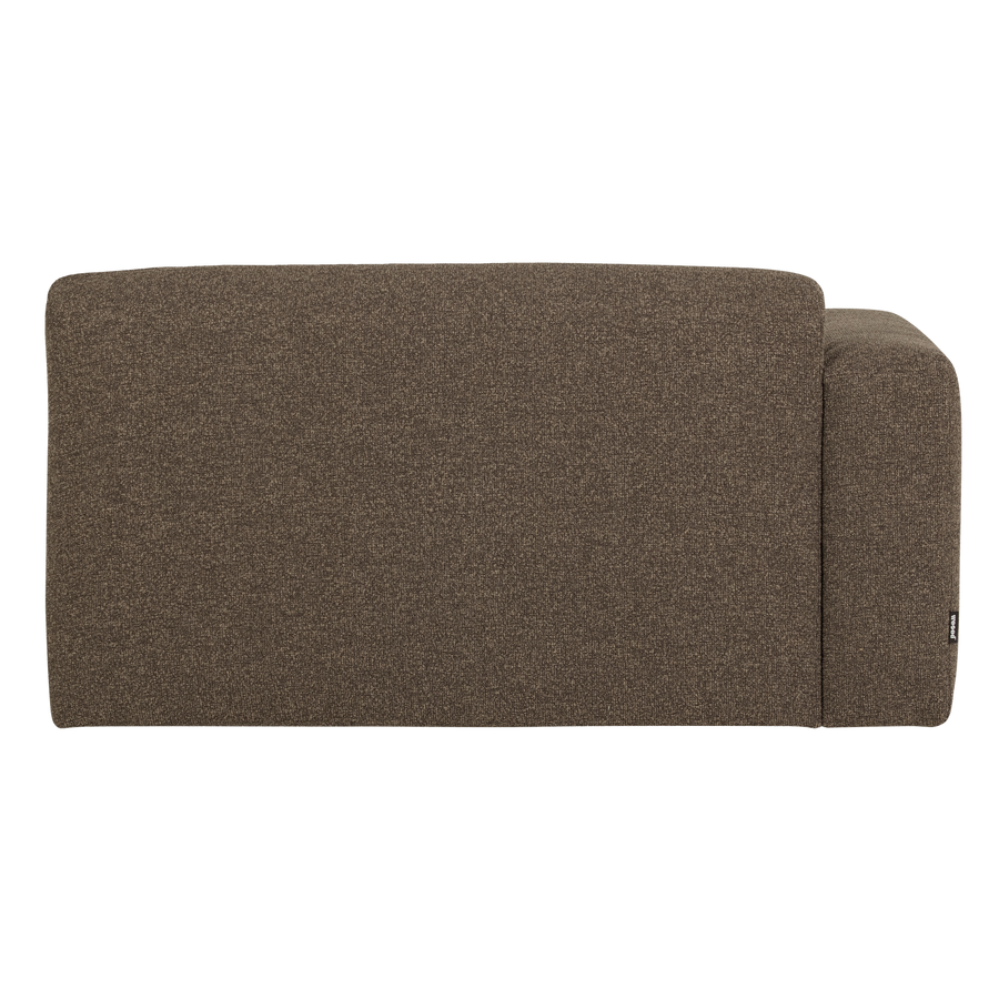 Mojo base 1,5-zits bankelement arm links boucle bruin