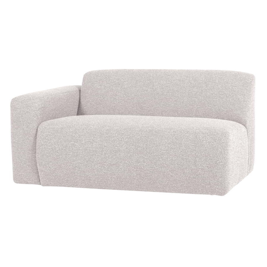 Mojo base 1,5-zits bankelement arm links boucle ecru