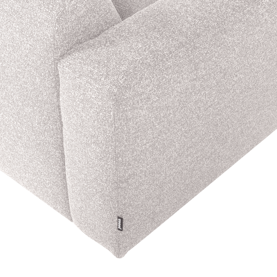 Mojo base 1,5-zits bankelement arm links boucle ecru