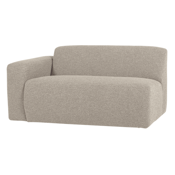 Mojo base 1,5-zits bankelement arm links boucle beige