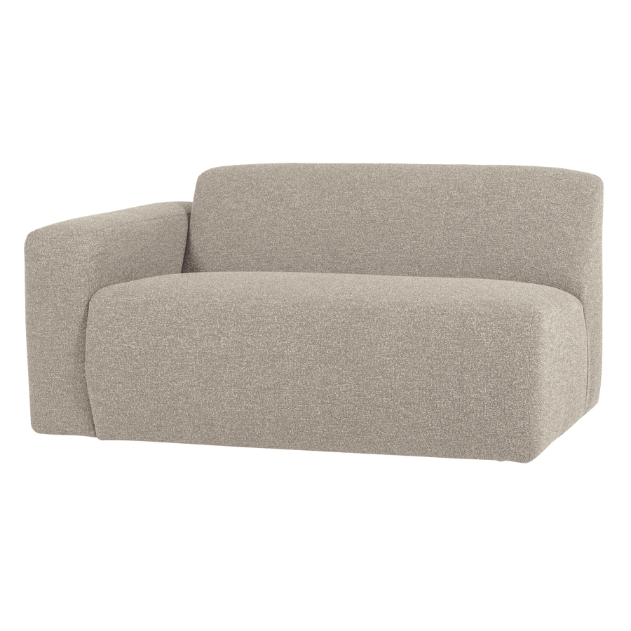 Mojo base 1,5-zits bankelement arm links boucle beige