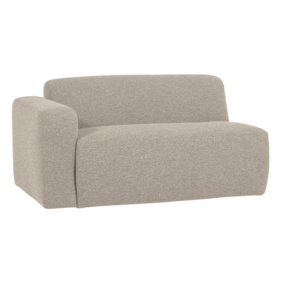 Mojo base 1,5-zits bankelement arm links boucle beige