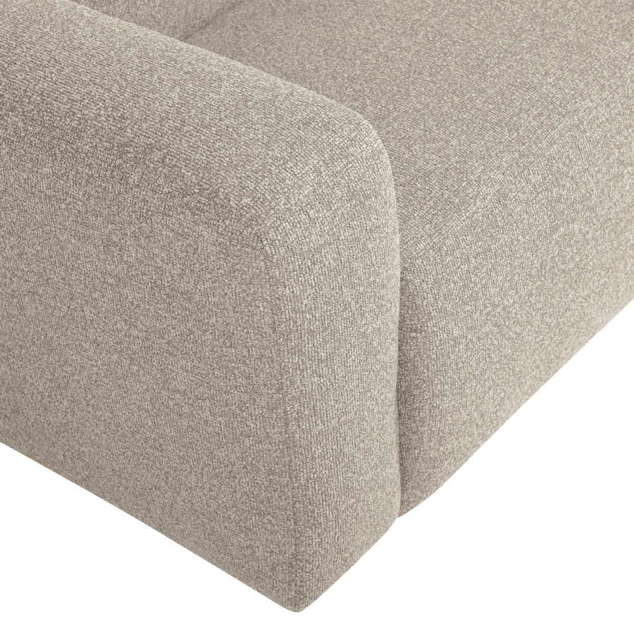 Mojo base 1,5-zits bankelement arm links boucle beige