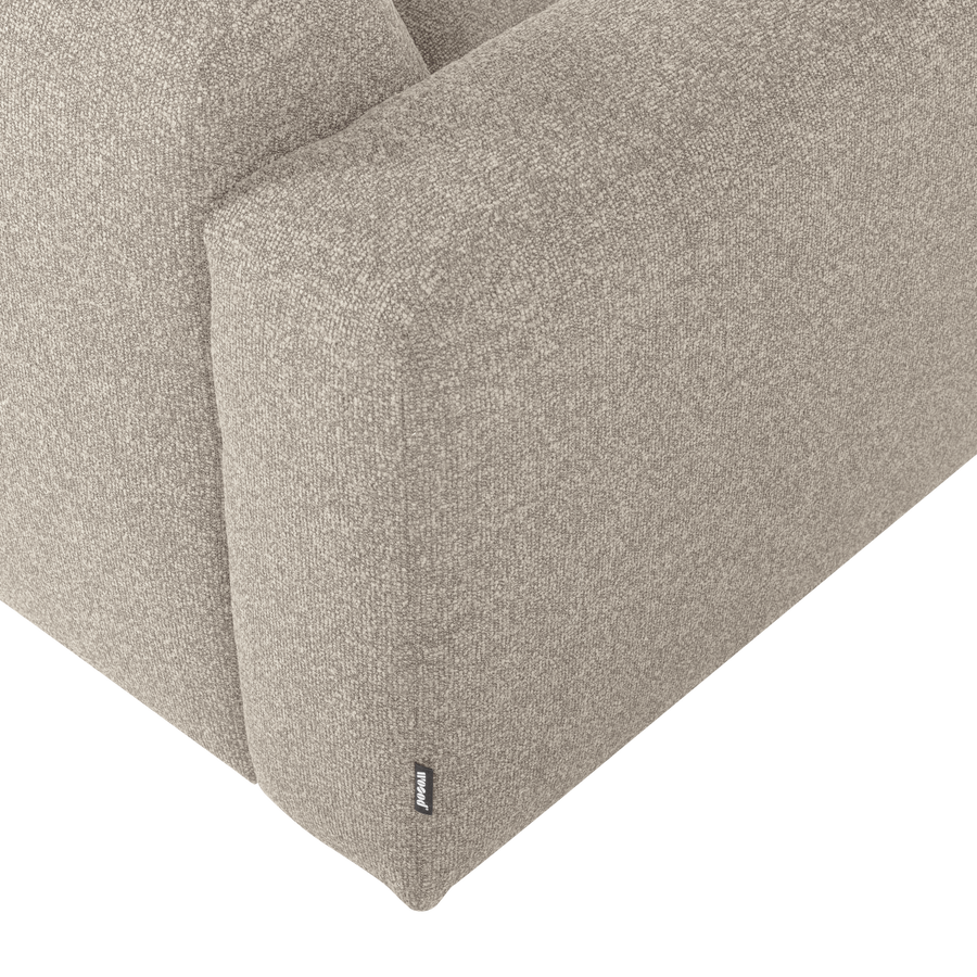 Mojo base 1,5-zits bankelement arm links boucle beige