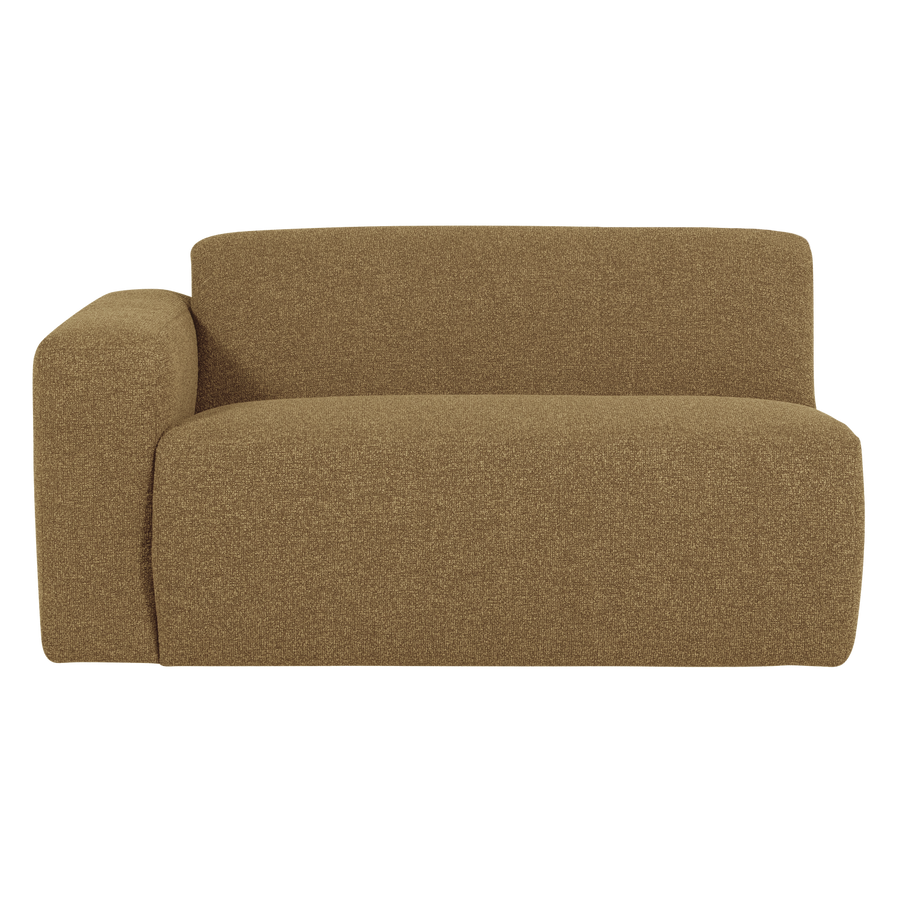 Mojo base 1,5-zits bankelement arm links boucle geel/bruin