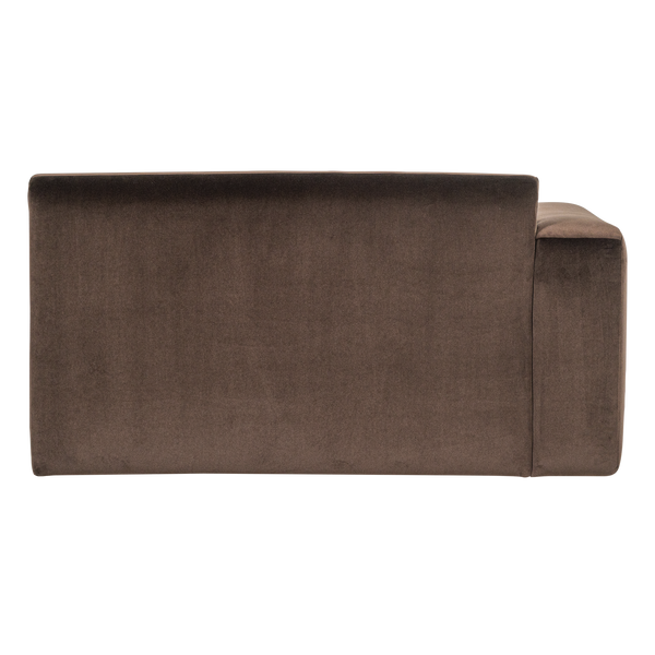 Mojo base 1,5-zits bankelement arm links velvet bruin