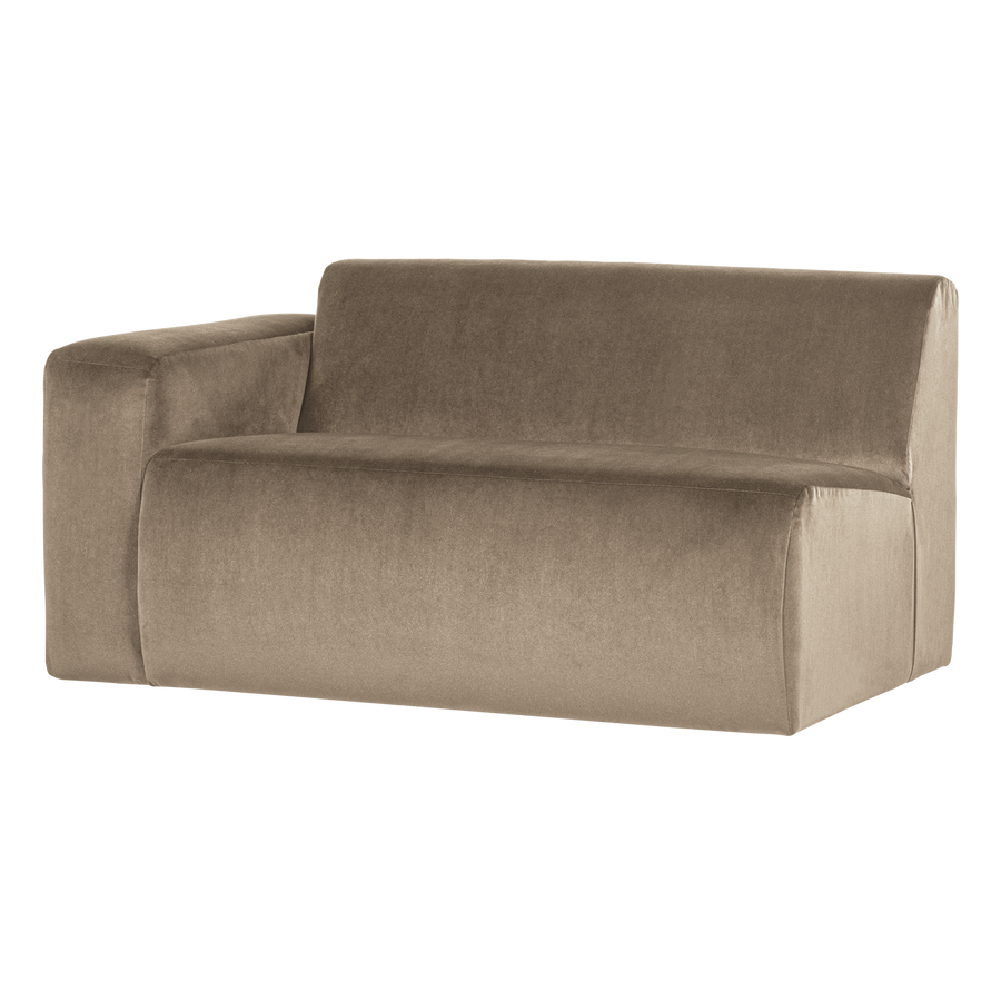 Mojo base 1,5-zits bankelement arm links velvet khaki