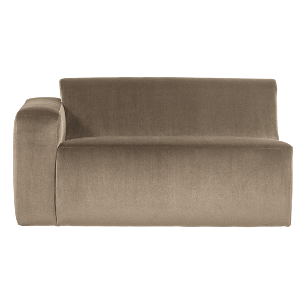 Mojo base 1,5-zits bankelement arm links velvet khaki