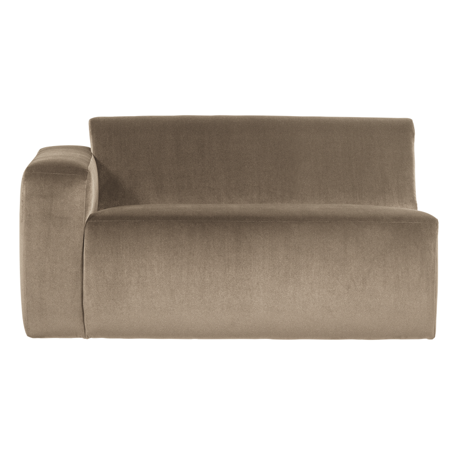 Mojo base 1,5-zits bankelement arm links velvet khaki