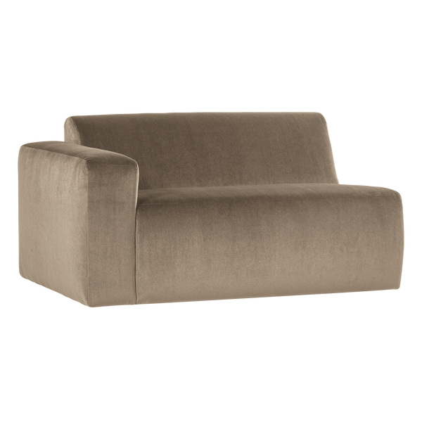 Mojo base 1,5-zits bankelement arm links velvet khaki