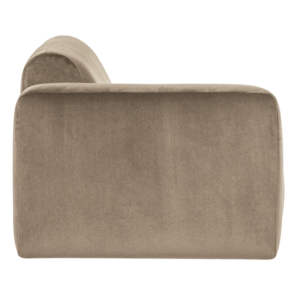 Mojo base 1,5-zits bankelement arm links velvet khaki