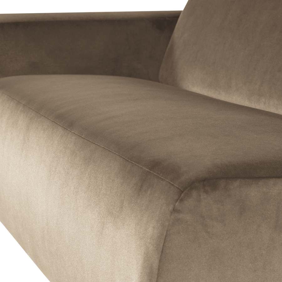 Mojo base 1,5-zits bankelement arm links velvet khaki