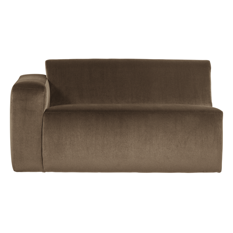 Mojo base 1,5-zits bankelement arm links velvet taupe