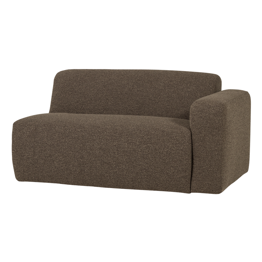 Mojo base 1,5-zits bankelement arm rechts boucle bruin