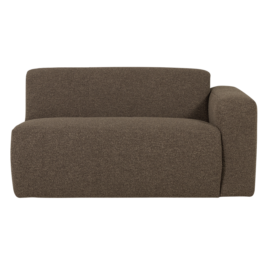 Mojo base 1,5-zits bankelement arm rechts boucle bruin