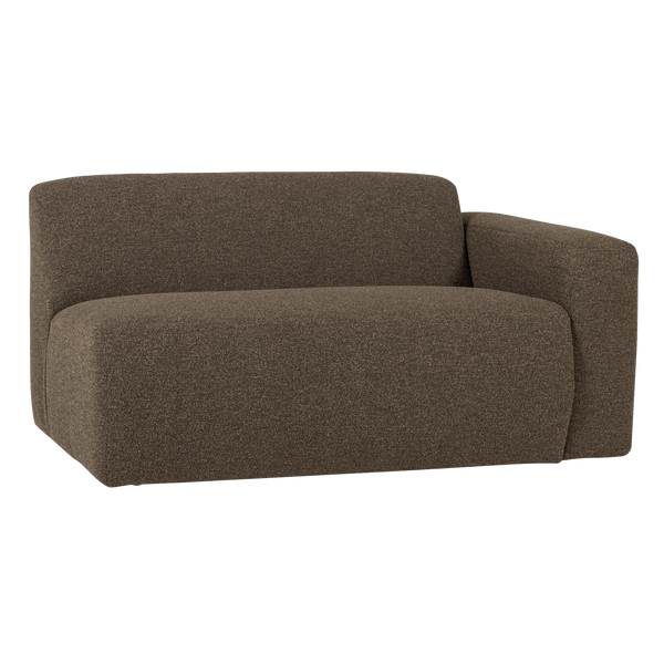Mojo base 1,5-zits bankelement arm rechts boucle bruin