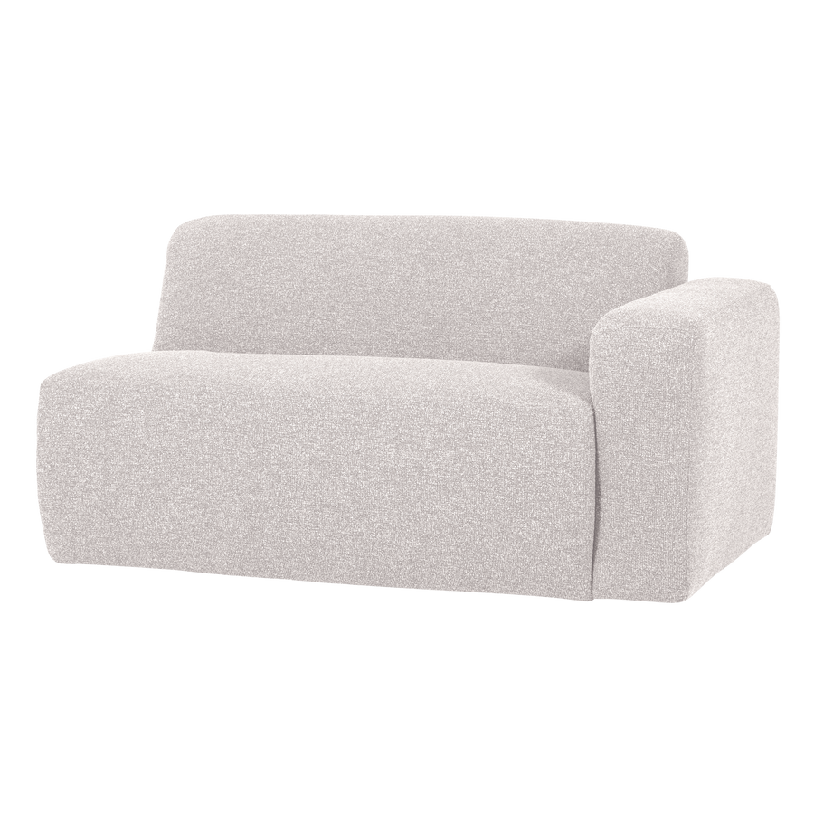 Mojo base 1,5-zits bankelement arm rechts boucle ecru